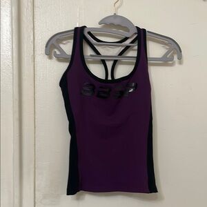 Bebe Sport Purple and Black Tank Top